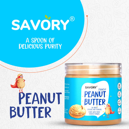 Savory Crunchy Peanut Butter (400g) |  Made with Finest Roasted Peanut | Ready to Eat