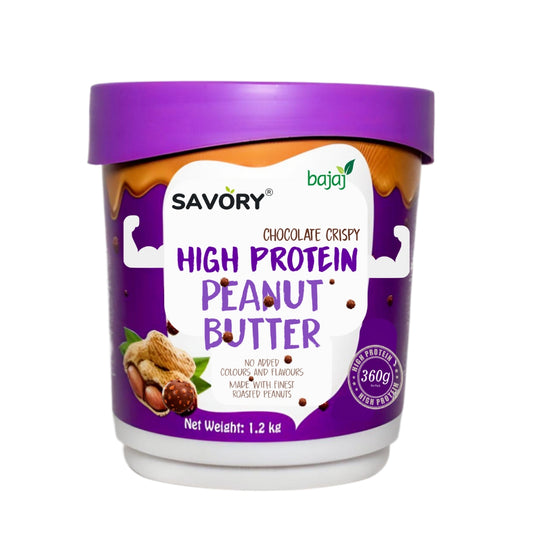 Savory Chocolate Crispy Peanut Butter (1.2kg) | Made with Finest Roasted Peanut | High in Protein | Ready to Eat