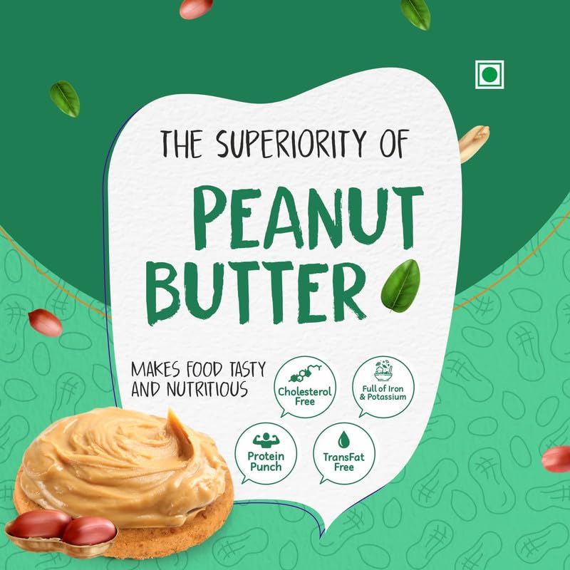 Savory Natural Unsweetened Peanut Butter (400g) | No Sugar & Salt | Made with Finest Roasted Peanuts | Ready to Eat