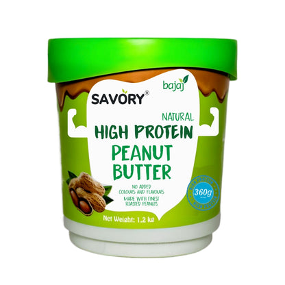 Savory Natural Unsweetened Peanut Butter (1.2kg) | No Sugar & Salt | Made with Finest Roasted Peanuts | High in Protein | Ready to Eat