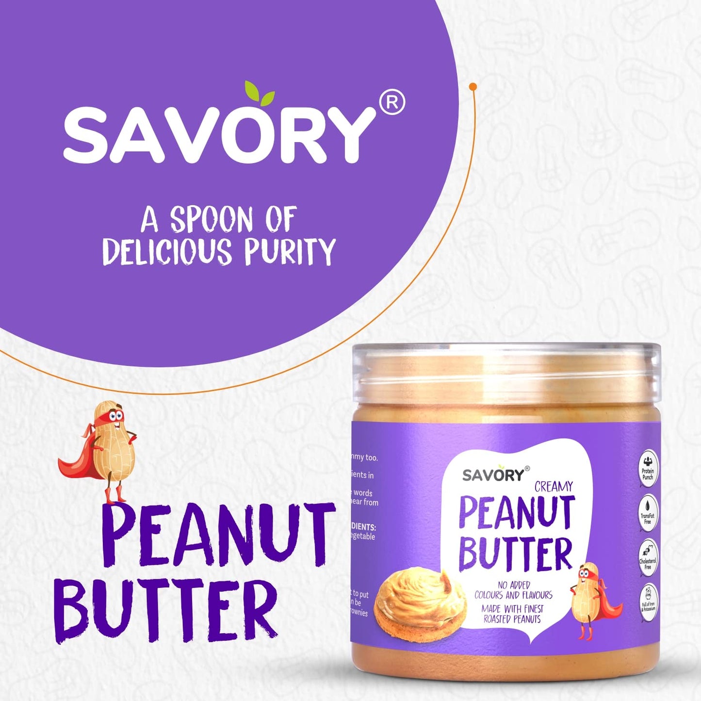 Savory Creamy Peanut Butter (400g) |  Made with Finest Roasted Peanut | Ready to Eat