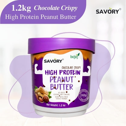 Savory Combo of Chocolate Crispy Peanut Butter (1.2kg x 2) | High in Protein | Packed with Whey Protein | Pack of 2