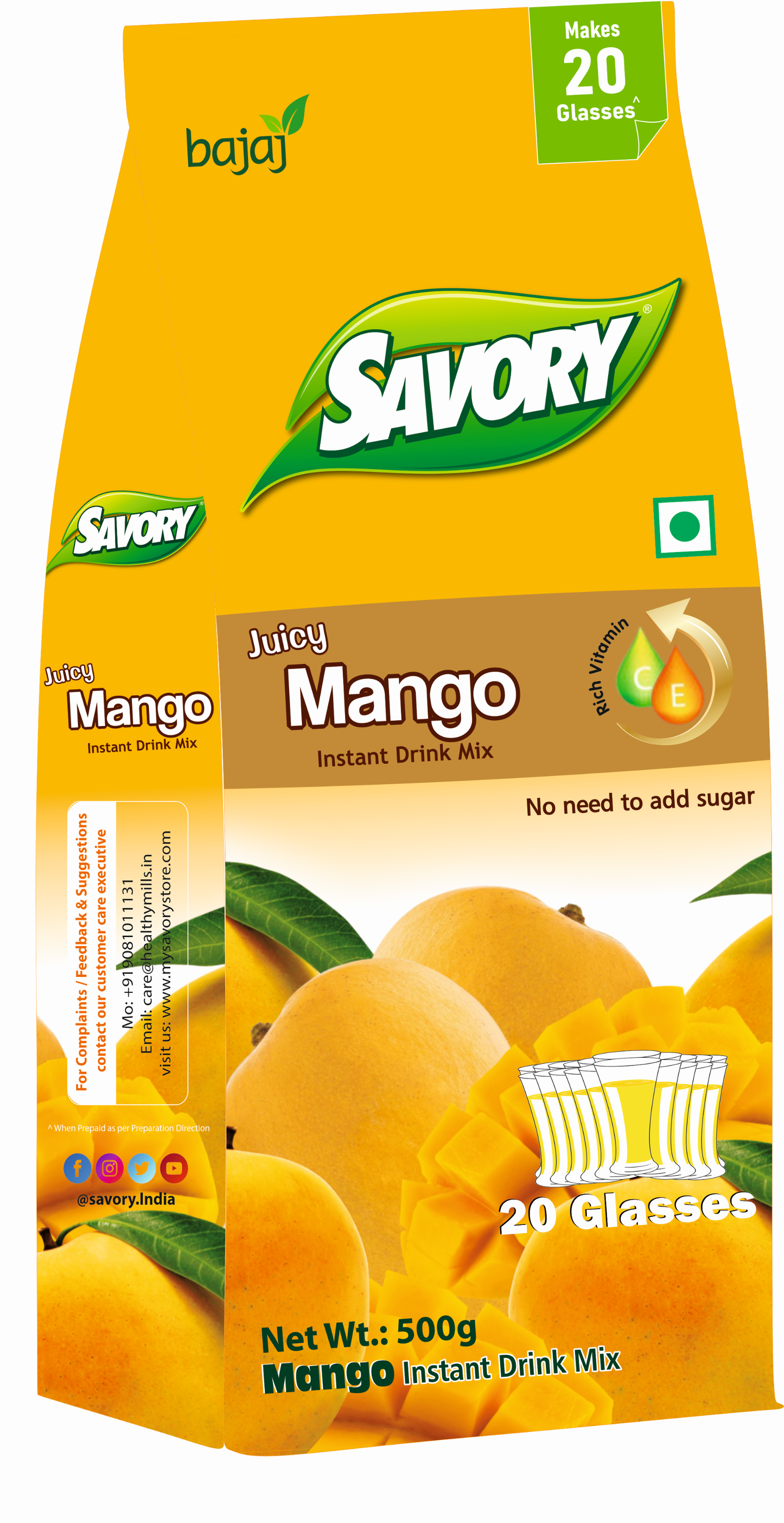 Savory Juicy Mango Instant Drink Mix