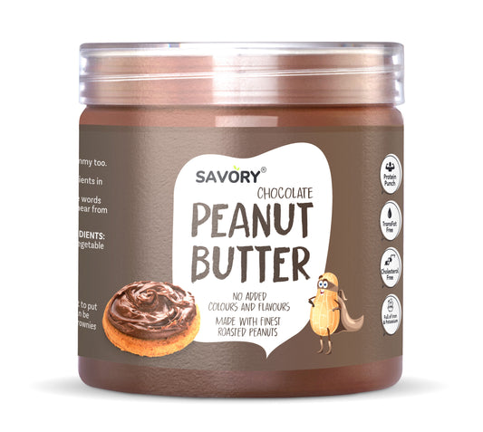 Savory Chocolate Peanut Butter (400g) |  Made with Finest Roasted Peanut | Ready to Eat