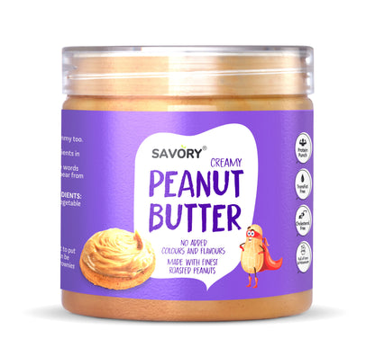 Savory Creamy Peanut Butter (400g) |  Made with Finest Roasted Peanut | Ready to Eat