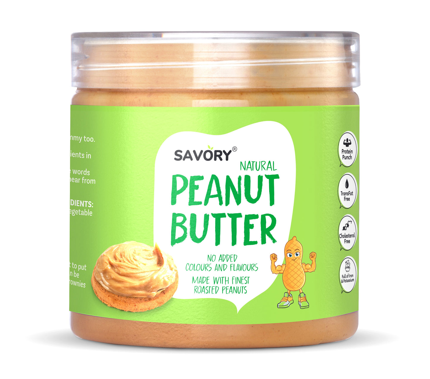 Savory Natural Unsweetened Peanut Butter (400g) | No Sugar & Salt | Made with Finest Roasted Peanuts | Ready to Eat