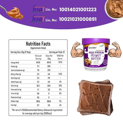 Savory Combo of All Natural Peanut Butter & Chocolate Crispy Peanut Butter (1.2kg x 2) | High in Protein | Packed with Whey Protein | Pack 2