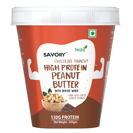 Savory Chocolate Crunchy High Protein Peanut Butter (500g)